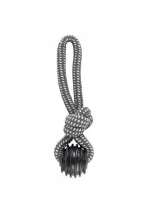 ZooFari Dog Zoofari Pet Toy Rope Wth Ball Grey