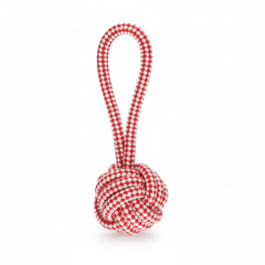 ZooFari Dog Zoofari Pet Toy Rope Wth Ball Red