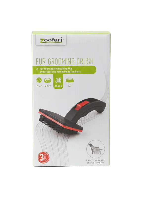 ZooFari Dog Zoofari Professional Fur Grooming Brush - Self-Cleaning Slicker