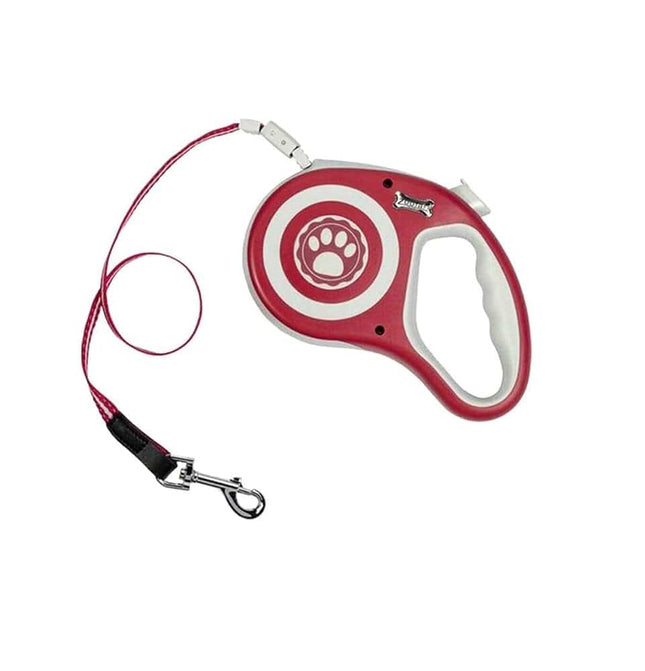 ZooFari Dog ZooFari small 5m Reflective and Retractable Leash for Dogs Up to 20 kg red