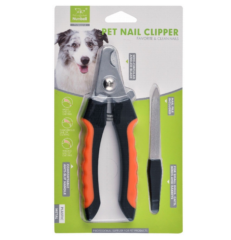 Nunbell Large Black and Orange Pet Nail Clipper and Filer - Ziggy Pupps